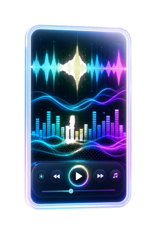 AI generated music waveform